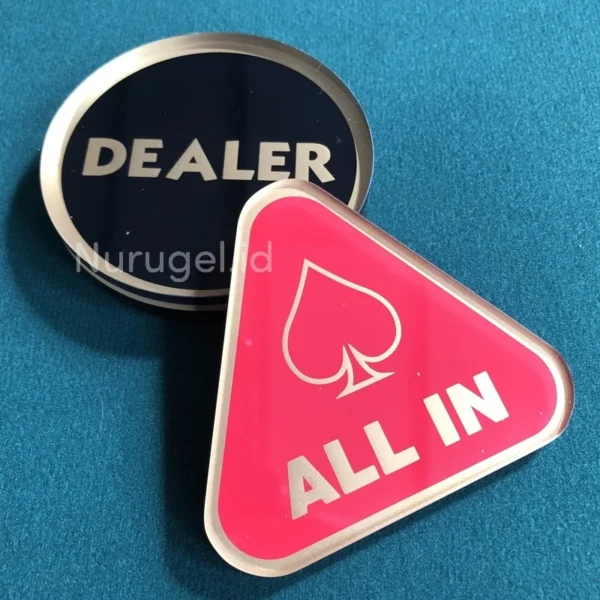 Poker DEALER ALL IN Button Set Koin Kasino Texas Holdem