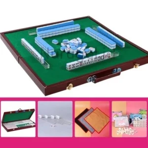 Mahjong 麻將 Set + Koper Papan + Karpet + Tas Mahyong Maciok