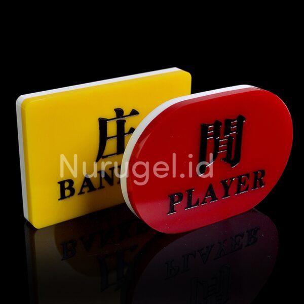 Baccarat Token Banker Player Button Set Casino