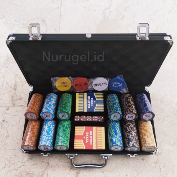 Premium Poker Clay Coin Set 300 pcs Coin + Standard Play mat