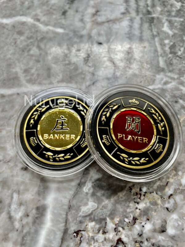 Baccarat Token Button Set Banker Player Tie Casino Coin Koin