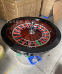 Premium Solid Wood Roulette Wheel 32 Inch Casino Grade Meja Rolet