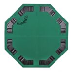 Octagonal Poker Table Top 120cm Texas Holdem Karpet Playmat