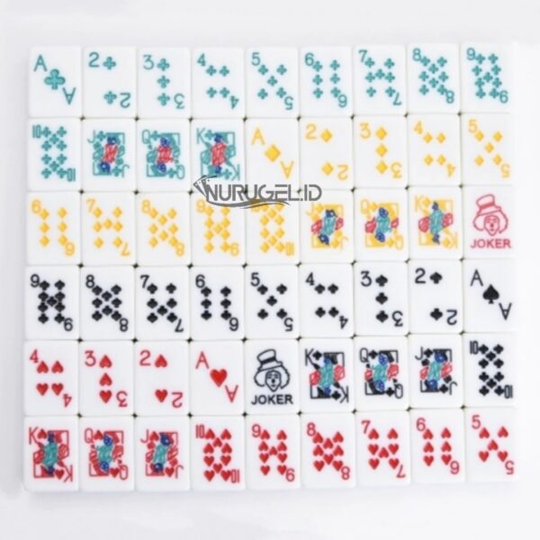 Mahjong 麻将 Tiles Model Kartu Remi Playing Cards