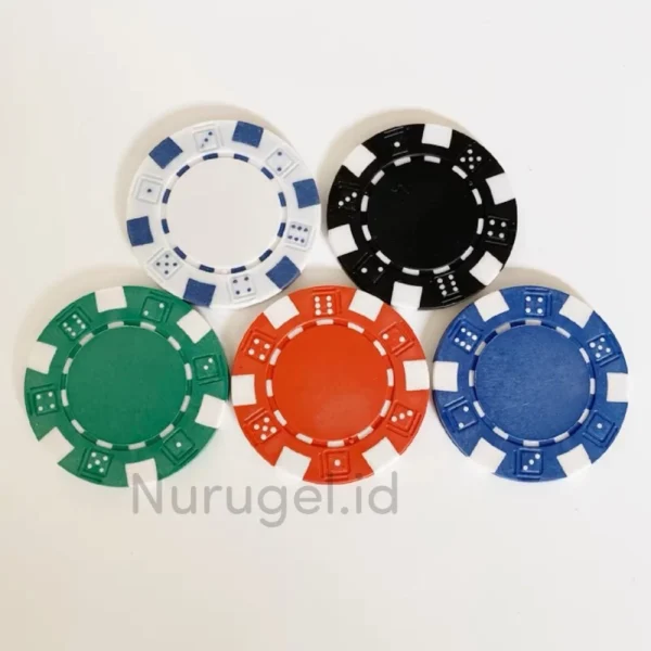 Texas Holdem ABS 50 pcs Chip Coin Pokergame Koin