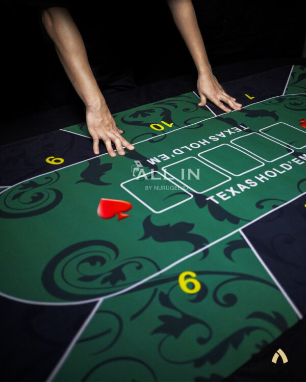 Texas Holdem Poker Playmat Kasino 180cm x 90cm Premium Mat