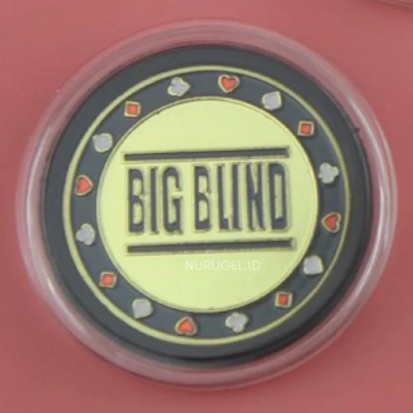 Poker Texas Holdem Button Blind Single Pcs Coin Koin Blinds Kasino