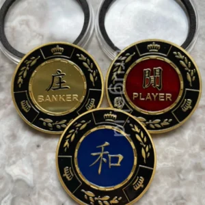 Baccarat Token Button Set Banker Player Tie Casino Coin Koin