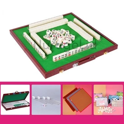 Mahjong 麻將 Set + Koper Papan + Karpet + Tas Mahyong Maciok