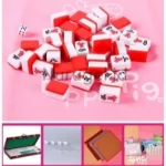 Mahjong 麻將 Set + Koper Papan + Karpet + Tas Mahyong Maciok