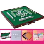 Mahjong 麻將 Set + Koper Papan + Karpet + Tas Mahyong Maciok