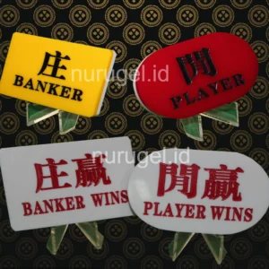 Baccarat Token Banker Player Button Set Casino