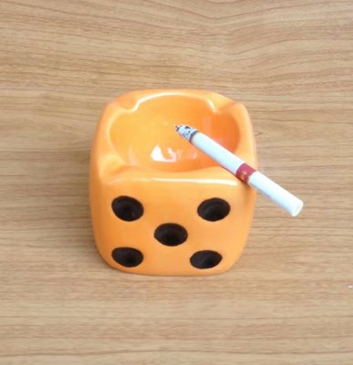 Asbak Rokok Keramik Dadu Unik Ceramic Ash Tray Unique Dice