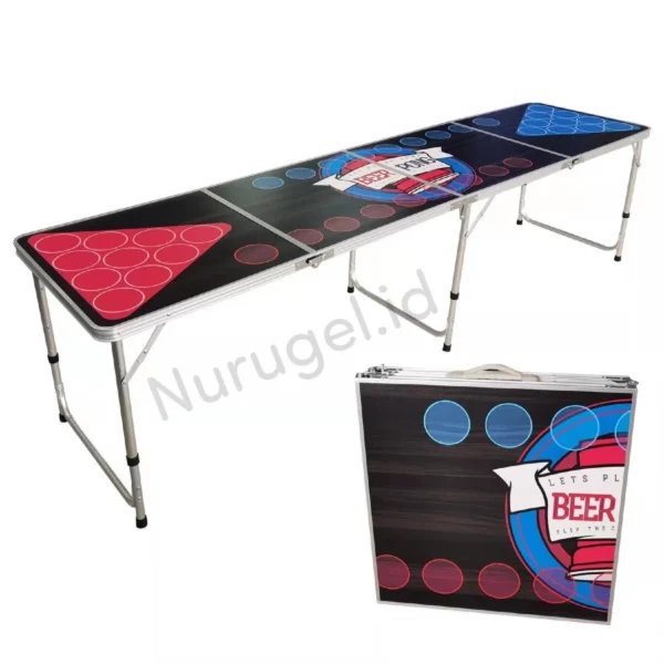 Beer Pong Table Foldable / Meja Lipat Beer Pong - LED