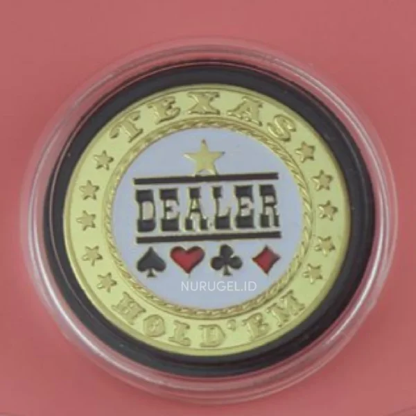 Poker Texas Holdem Button Blind Single Pcs Coin Koin Blinds Kasino